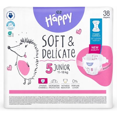 Bella Baby Happy Soft&Delicate 5 Junior 11–18 kg 38 ks – Zboží Dáma