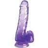 Dilda Pipedream King Cock Clear Cock with Balls 6" Purple