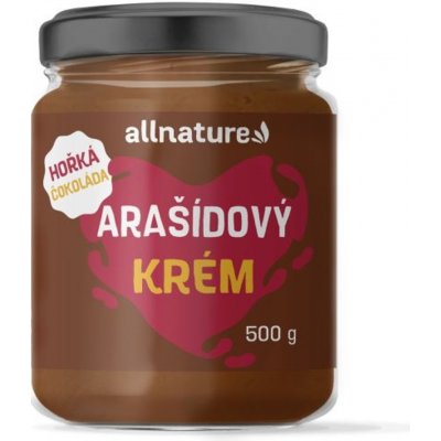 Allnature Arašídový krém s čokoládou Hořká čokoláda 500 g – Hledejceny.cz