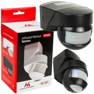 Maclean Senzor pohybu soumrak 180° + 360° 2000W černý MCE295 – Zboží Živě