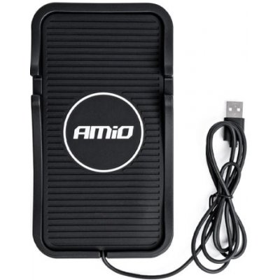 Amio Bezdrátová Qi nabíječka do auta 3.0 15W s USB, 186x103 mm – Hledejceny.cz