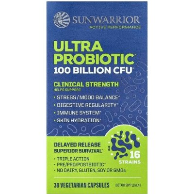 Sunwarrior Ultra Probiotic 100 Billion CFU 30 kapslí – Hledejceny.cz