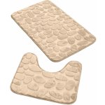 HomePRO AG491D Koupelnový koberec předložka před WC 80x50cm 40x50cm béžová – Zboží Mobilmania