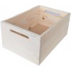 Úložný box Kareš kaštan 5001 dřevěná bedýnka s úchyty malá