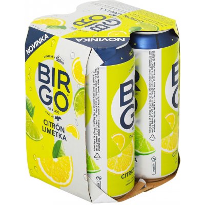 Birgo Nealko citron-limetka 4 x 0,5 l (plech) – Zboží Mobilmania