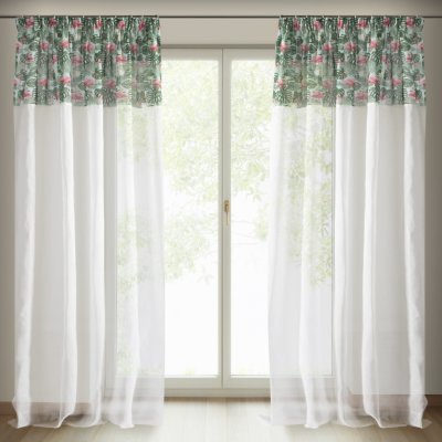 EUROFIRANY ZÁVĚS NA PÁSCE BOTANIC 140X250 CM BÍLÁ – Sleviste.cz