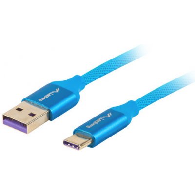 Lanberg CA-USBO-21CU-0010-BL USB 2.0 USB A USB C, 1m, modrý