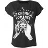 Dámské tričko s potiskem URBAN CLASSICS My Chemical Romance Skeleton černá