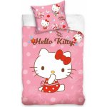 Carbotex Povlečení do postýlky Hello Kitty Malá Mlsalka 100 cm x 135 cm 40 x 60 cm – Zboží Dáma