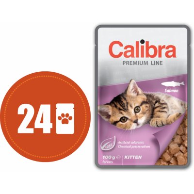 Calibra Kitten losos v omáčce 24 x 100 g – Hledejceny.cz