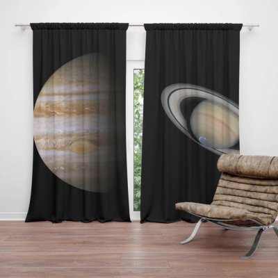 Závěsy Planety a slunce: 2 ks - 140x250 cm - Sablio – Hledejceny.cz