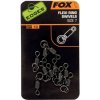 Rybářská karabinka a obratlík Fox EDGES Flexi Ring Swivel vel.7