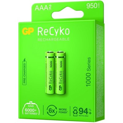 GP ReCyko AAA 1000 mAh 2ks 10321221 – Zboží Mobilmania