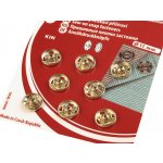 Kovové patentky / stiskací knoflíky Varianta: 14/11 mm 3 zlatá, Balení: 1 karta – Zboží Mobilmania