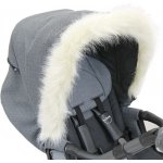 Babyrenka kožešinový lem boudy kočárku béžový – Zboží Dáma