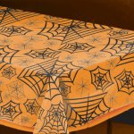 Amscan Plastový ubrus Halloween Pavučiny průhledný 274x139cm – Zboží Dáma