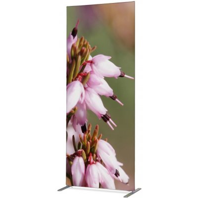 Jansen Display Potištěná látková dělící stěna Deco 85-200 Růžové květy rostliny Erica ECO, 870 x 2020 mm – Zboží Živě