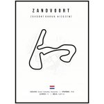 Jen tak z lásky Plakát Závodní okruhy Rozměr plakátu: 40 x 50 cm, Závodní okruh: Yas marina, Barevná varianta: Černá – Zboží Dáma