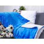 Xpose Deka mikroplyš s beránkem modrá 200x230 – Zboží Mobilmania