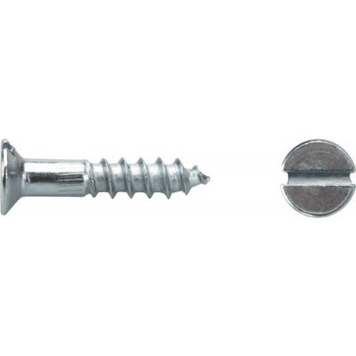 Vrut do dřeva se zápustnou hlavou a rovnou drážkou DIN 97 2x12 mm galvanicky pozinkovaný, 1 ks – Hledejceny.cz
