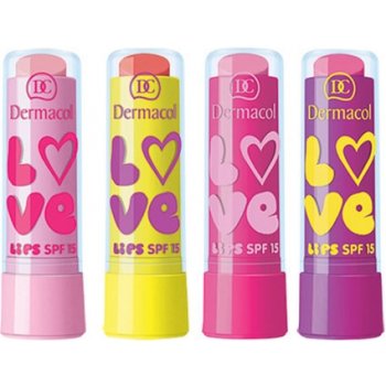 Dermacol Zvláčňující balzám na rty Dermacol Love Lips SPF 15 11 Sytá růžová, vůně Juicy 3,5 ml