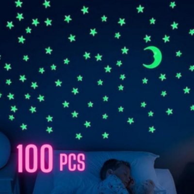 JOJOY® Hvězdy svítící ve tmě (Sada 100ks) | NIGHTSKY – Zboží Mobilmania