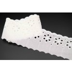 Bavlněná madeira - lomená bílá - šířka 5 cm – Sleviste.cz