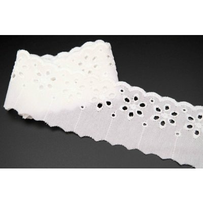 Bavlněná madeira - lomená bílá - šířka 5 cm – Sleviste.cz