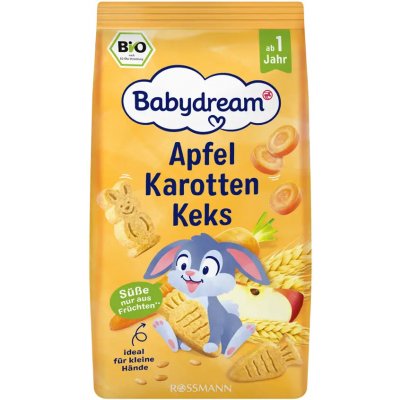 Babydream BIO sušenky s jablkem mrkví a thiaminem 125 g – Zboží Dáma