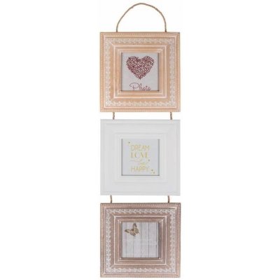 HOME DECOR Sada rámečků LACEWORK 10 x 10 cm, na 3 fotky – Zboží Mobilmania