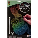 Vyškrabovací obrázek A4 duhový Lenochod – Sleviste.cz