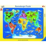 Ravensburger Mapa světa se zvířaty 30 dílků – Zboží Mobilmania