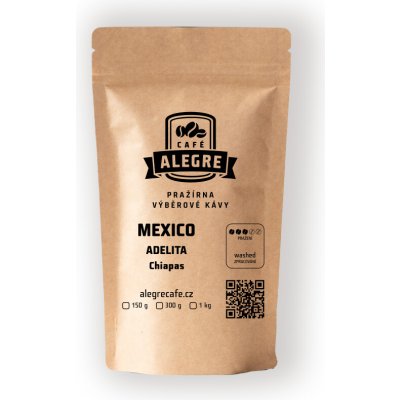 Alegre Café Roasters Adelita 100% Arabica z Mexika pražená na espresso zrnková 150 g – Hledejceny.cz