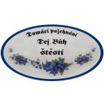 Ceduľa Domácí požehnání - Dej Buh štěstí – Zboží Dáma