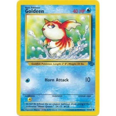 Pokémon kusová karta JU 53/64 Goldeen - Jungle Stav: Excellent