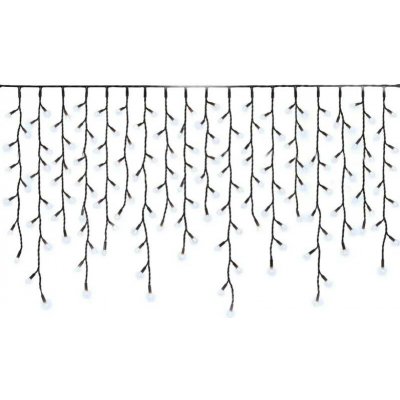 DECOLED Easy Fix venkovní LED rampouchy světelné 300 × 90 cm, ledově bílá, 174 diod, černý kabel IP67, prodlužovací – Hledejceny.cz