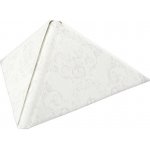 Duni Dunilin ubrousky Opulent White 45 ks 40 cm x 40 cm - bílé ubrousky na slavnostní svatební tabuli – Hledejceny.cz
