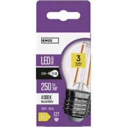 Emos Lighting ZF1101 LED žárovka Filament Mini Globe 1,8W E14 neutrální bílá