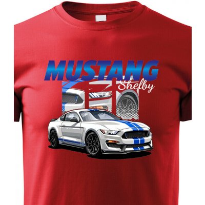 Dětské tričko Ford Mustang Shelby Červená Velikost Canvas Bezvatriko.cz 2325 – Hledejceny.cz