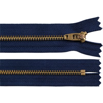 Prima-obchod Kovový zip YKK No 4 délka 20 cm (jeansový), barva 4 (919) modrá tmavá mosaz – Hledejceny.cz