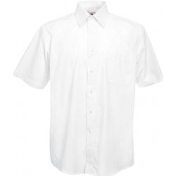 Fruit of the Loom pánská popelínová košile krátký rukáv F651160 00 bílá