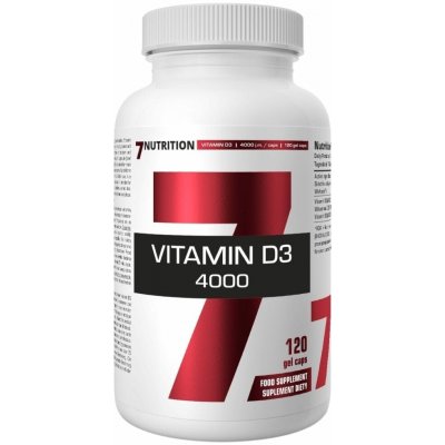 7Nutrition Vitamin D3 4000 IU -120 kapslí – Hledejceny.cz