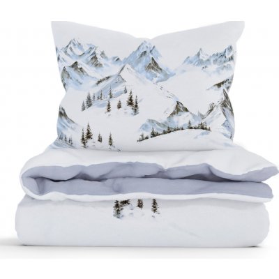 MKLuzkoviny.cz Vánoční bavlna povlečení Renforcé Hory 140x200 70x90 – Zboží Mobilmania