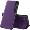 Pouzdro a kryt na mobilní telefon Apple Hurtel Eco Leather View Case elegantní s funkcí stojánku pro iPhone 13 Pro Max fialové 5907769334313