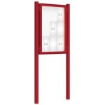 PROCITY Venkovní vitrína model 2000 9 x A4, červená, včetně sloupků | Zboží Auto