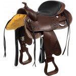 Westernové sedlo ROUND COW LEATHER Freemax Hnědá – Zboží Dáma