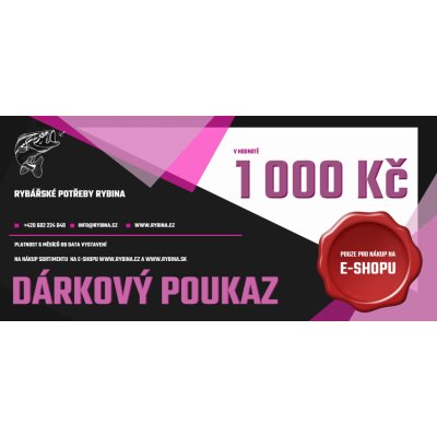 Dárkový poukaz na nákup rybářských potřeb 1000 Kč – Sleviste.cz