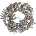 Anděl Přerov Adventní věnec s baňkami na zavěšení 22 cm – Zboží Dáma
