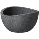 Scheurich Plastový květináč nízký venkovní 40 cm černý – Zboží Dáma