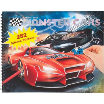 Omalovánka Monster Cars 282 samolepek